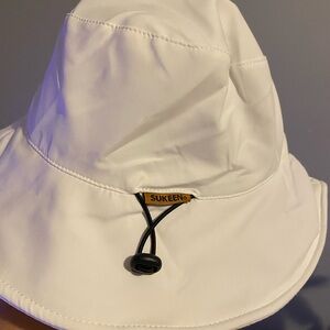 Keen White Hat with Black Cord